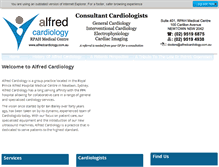 Tablet Screenshot of alfredcardiology.com.au